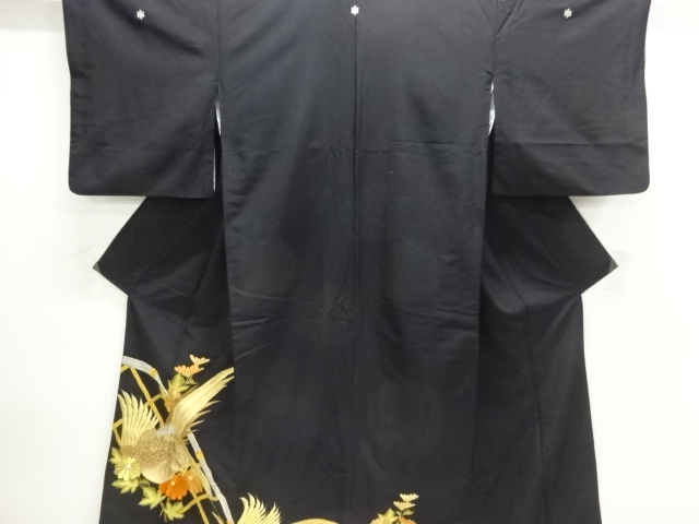 JAPANESE KIMONO / TOMESODE / EMBROIDERY / BIRD